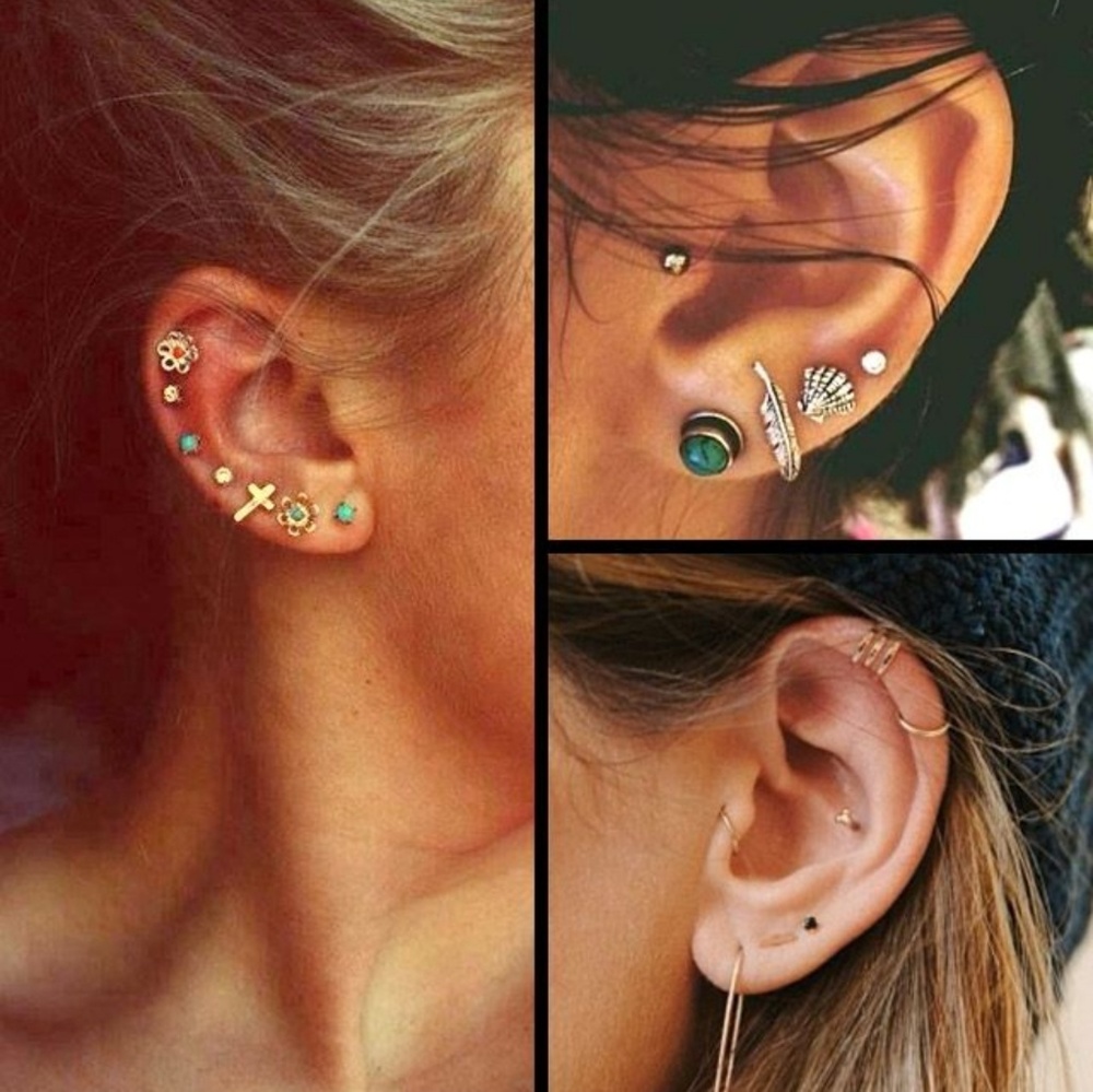 Orion London silver and gold mismatched earrings